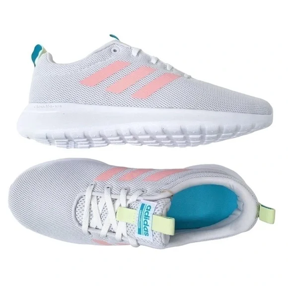 adidas Lite Racer CLN EG3049 Gray Pink Lace Up Running Shoes Size US 7.5 - Picture 8 of 12